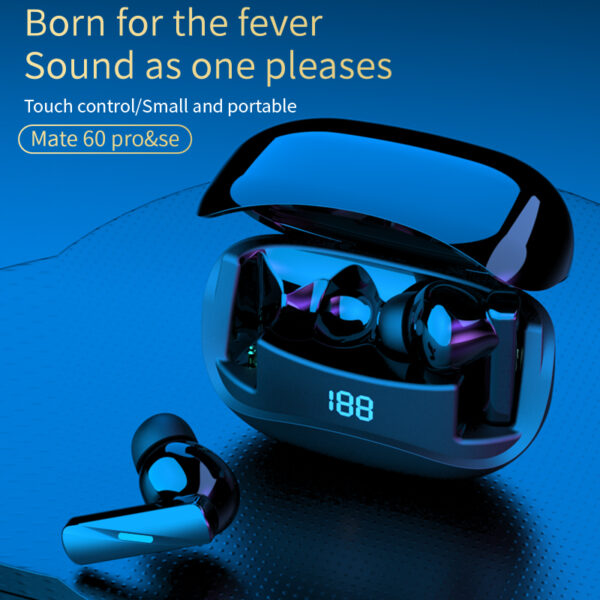 Real Active Noise Cancelling ANC + ENC Mate60 Earbuds - BT V5.3 - HD Call, Music, Game Earbud - Image 7
