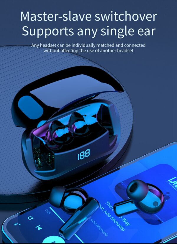 Real Active Noise Cancelling ANC + ENC Mate60 Earbuds - BT V5.3 - HD Call, Music, Game Earbud - Image 3