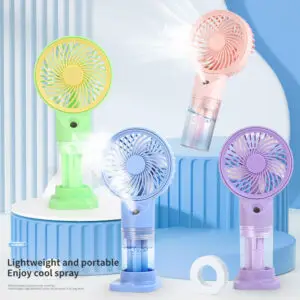 Air Cooling Spray Mini Fan - Handheld Mist USB Rechargeable Fan - Portable Mini Fan Plastic 5w