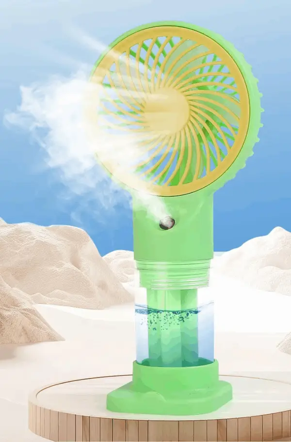 Air Cooling Spray Mini Fan - Handheld Mist USB Rechargeable Fan - Portable Mini Fan Plastic 5w - Image 7